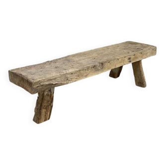 Table basse/pied de lit 1930 en chêne massif