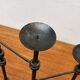 Mid-century brutalist extendable wrought iron floor chandelier, 1960s.