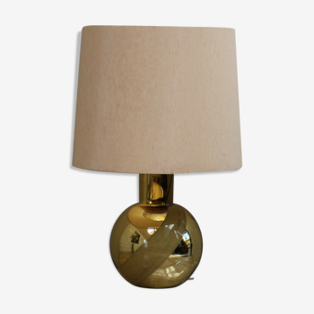 Lampe de table en verre doré Orrefors - années 1970