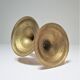pair of candle holders solid brass gilded neo classic vintage style