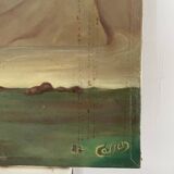 Oil painting "Ruined Tower Landscape"