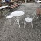 Salon de jardin en fer forgé , 1 table + 3 fauteuils
