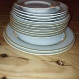 set of antique porcelain tableware from Austria – gilding –