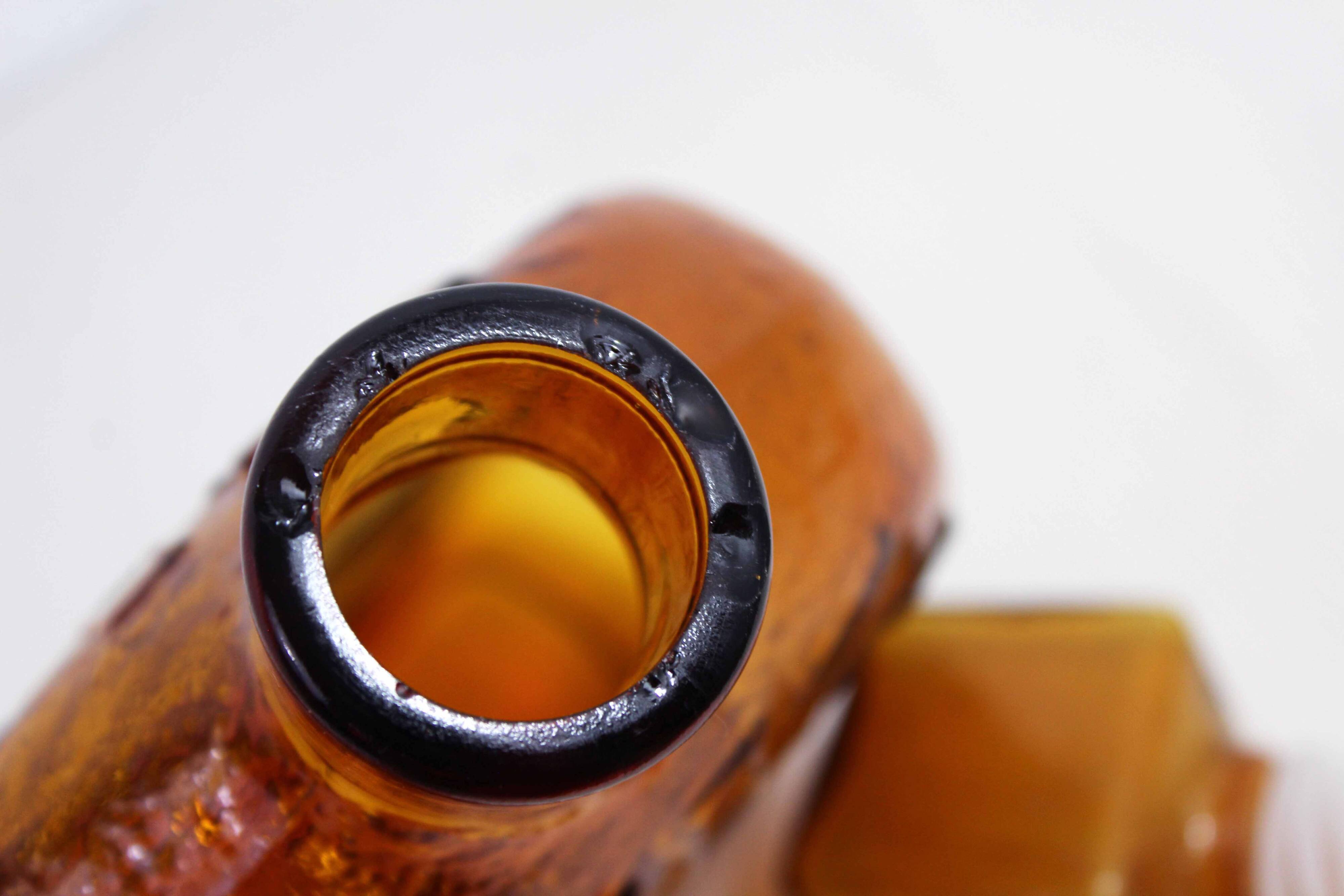 Empoli amber glass carafe, Italy 1960