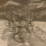 6 verres à pied gravés Selency x Monoprix Croisé Laroche