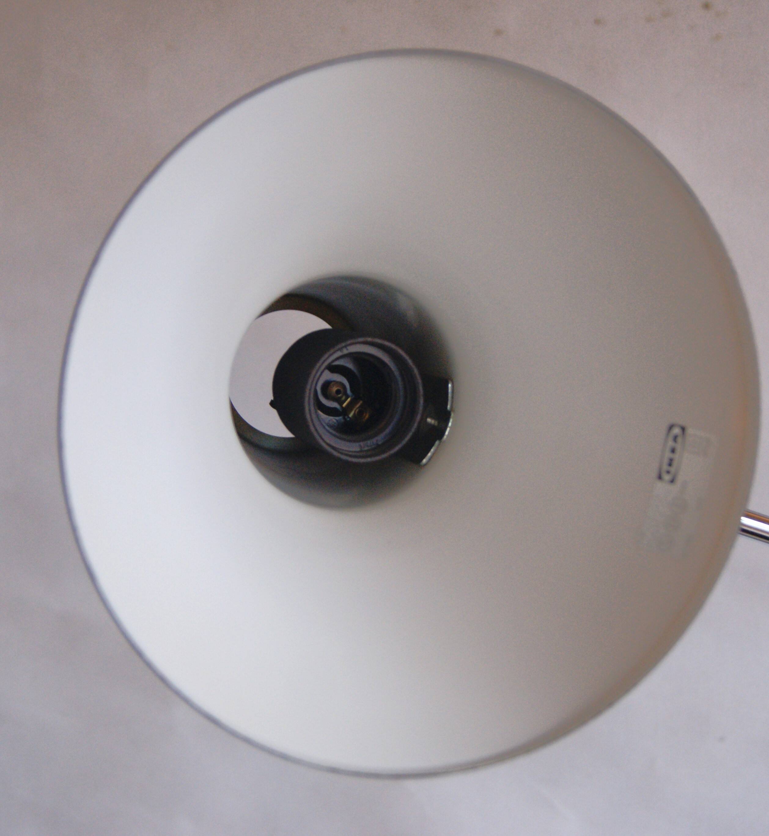 Black vintage IKEA adjustable floor reading lamp - Stilnovo inspired design from the 1980s.