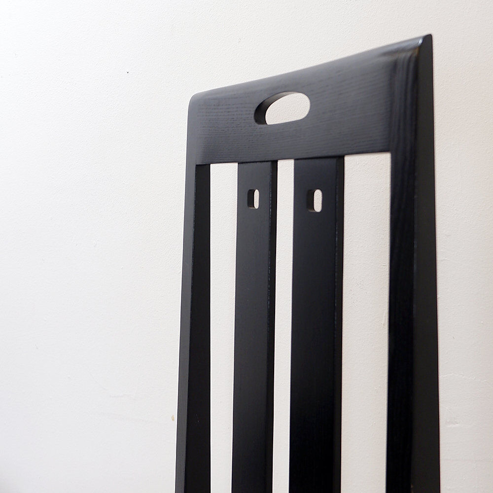 Pair of high-back chairs 'Ingram' by Charles Rennie Mackintosh for Cassina, 1980s