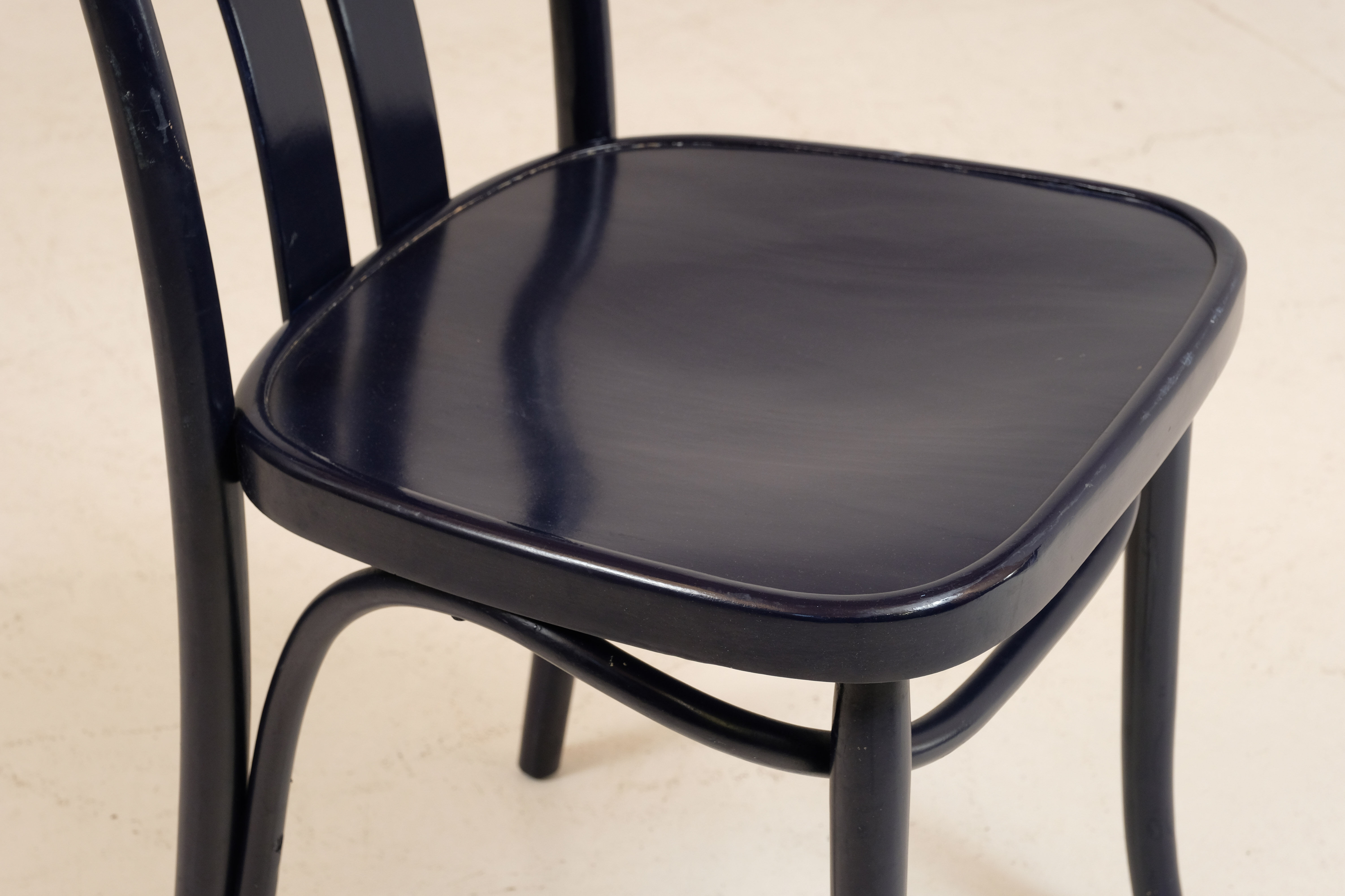 5 blue ZPM Radomsko chairs, 1960