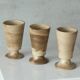 Set of 3 mid-century pottery cups from the 1960s.