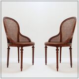 Pair of mahogany armchairs, Louis XVI style – Early 20th century