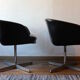 Pair of Pierre Paulin leather armchairs for Artifort 60s