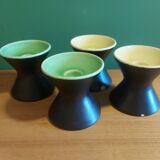 4 vintage 60's ceramic candlesticks