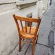 Chaise bistrot en bois vintage