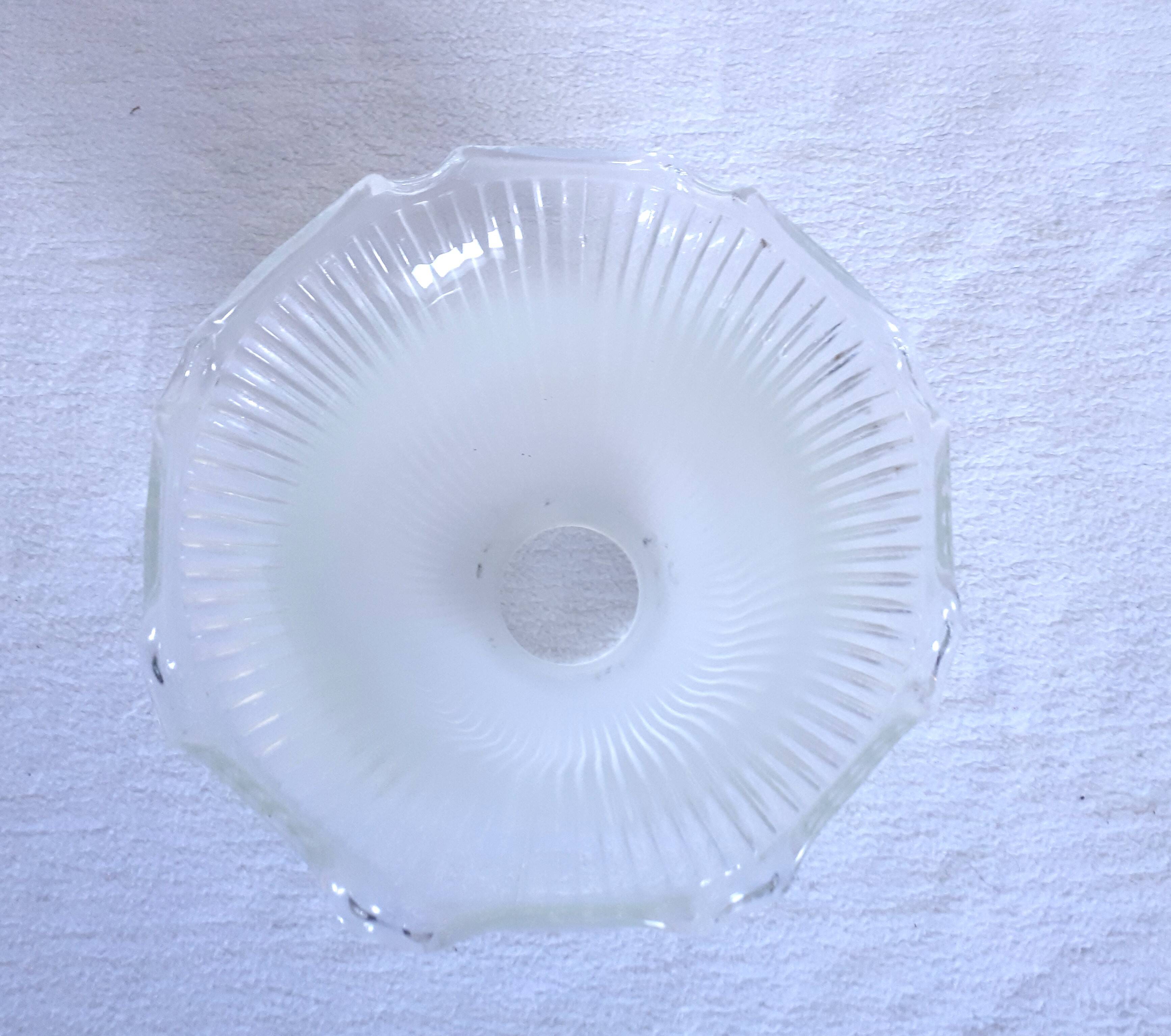 Holophane pendant light/glass lampshade - retro atmosphere guaranteed - 1940 - vintage