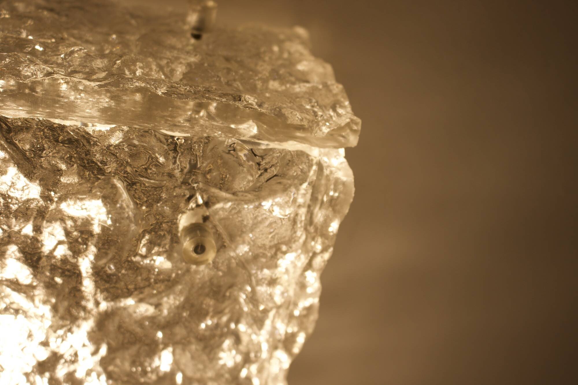 Brutalist ceiling light “Ice Glass”