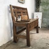 Banc ancien en châtaignier