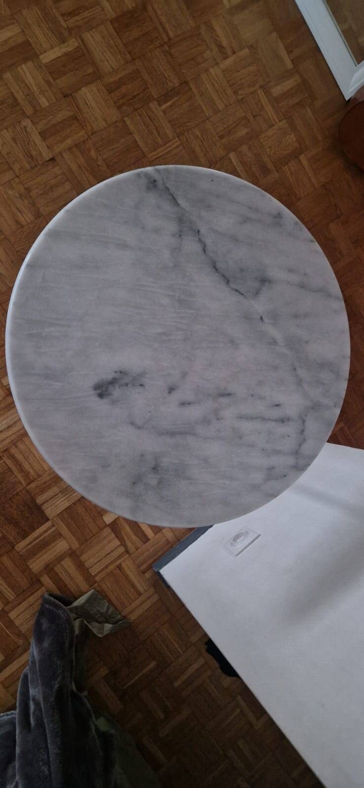 Round marble bistro table