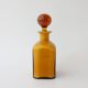 Vintage Mustard Opaline Glass Bottle from Marinha Grande, 1960's