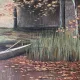 Vintage Autumn Landscape Oil Painting