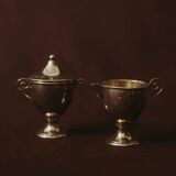 Vintage silver plated milk and sugar set