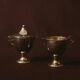 Vintage silver plated milk and sugar set