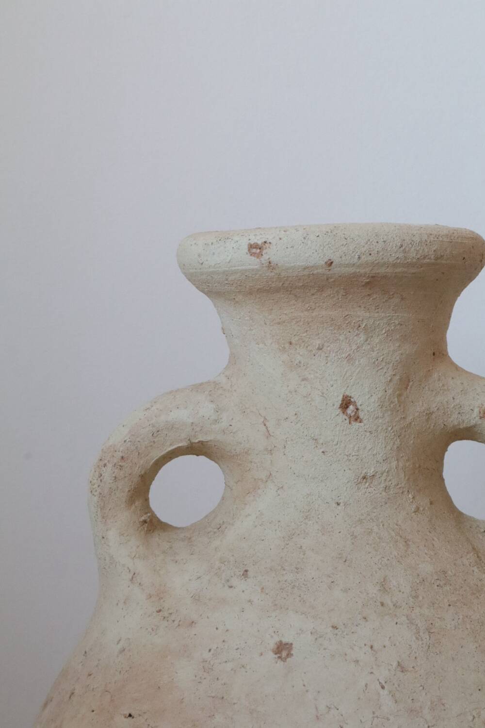 Raw wabi-sabi tamegroute amphora vase