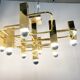 Brass chandelier from Sciolari, 1970s