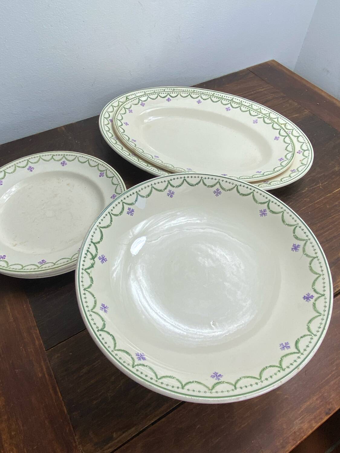 Iron clay dishes, Longwy, Violetta collection