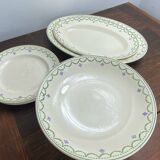 Iron clay dishes, Longwy, Violetta collection