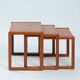 set of 3 nesting Teak tables, danish design, 1970s