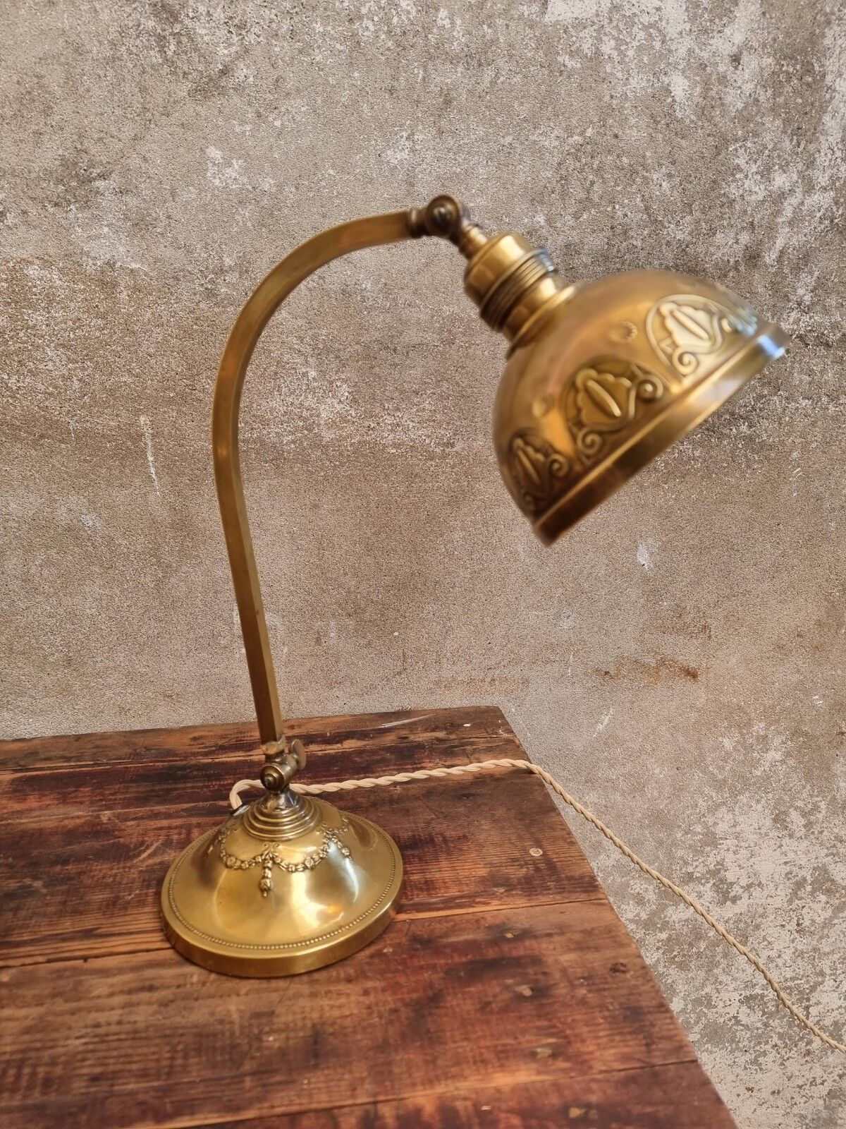 Antique table lamp copper desk lamp