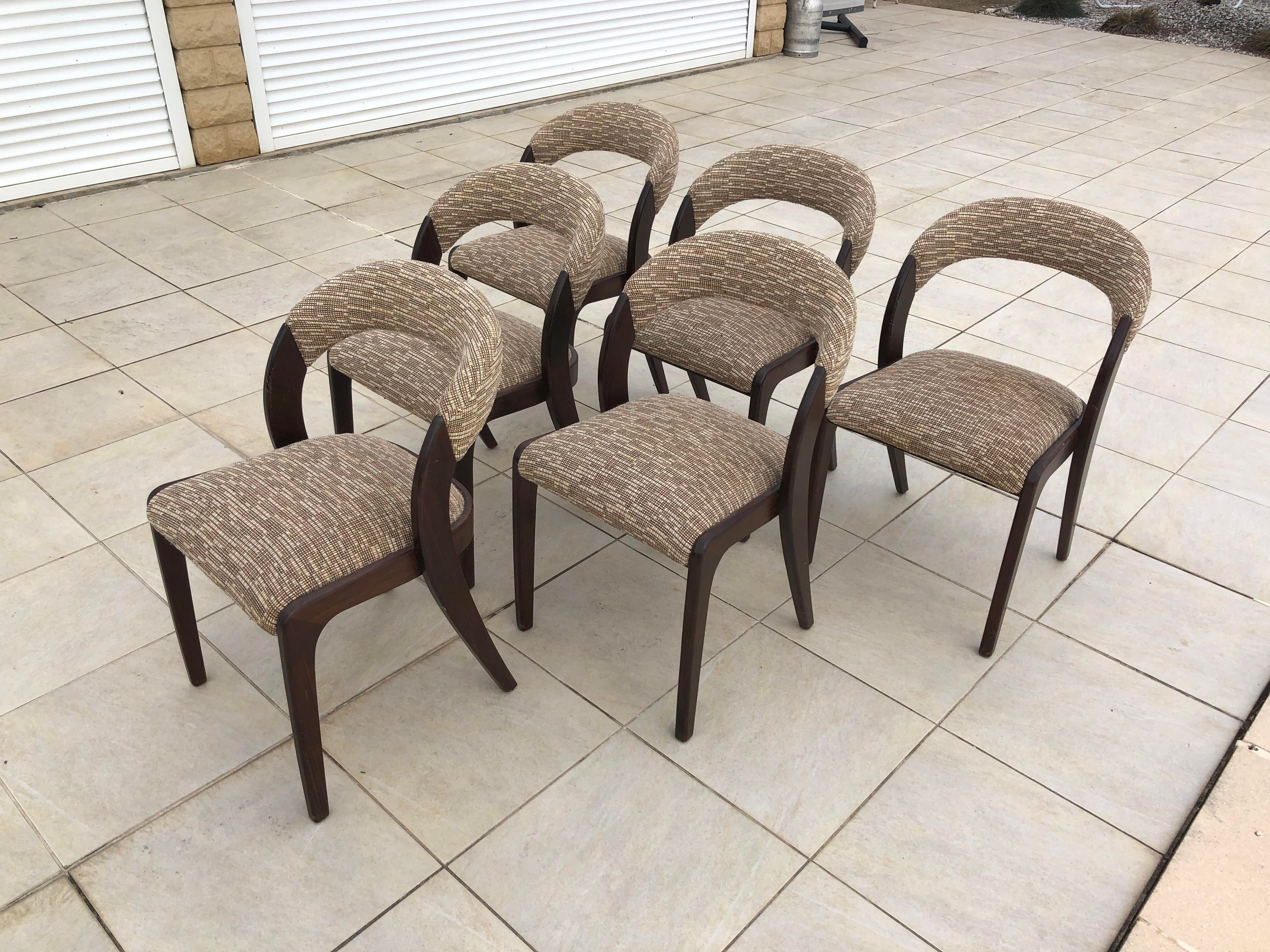Baumann dining table and 6 Gondola chairs