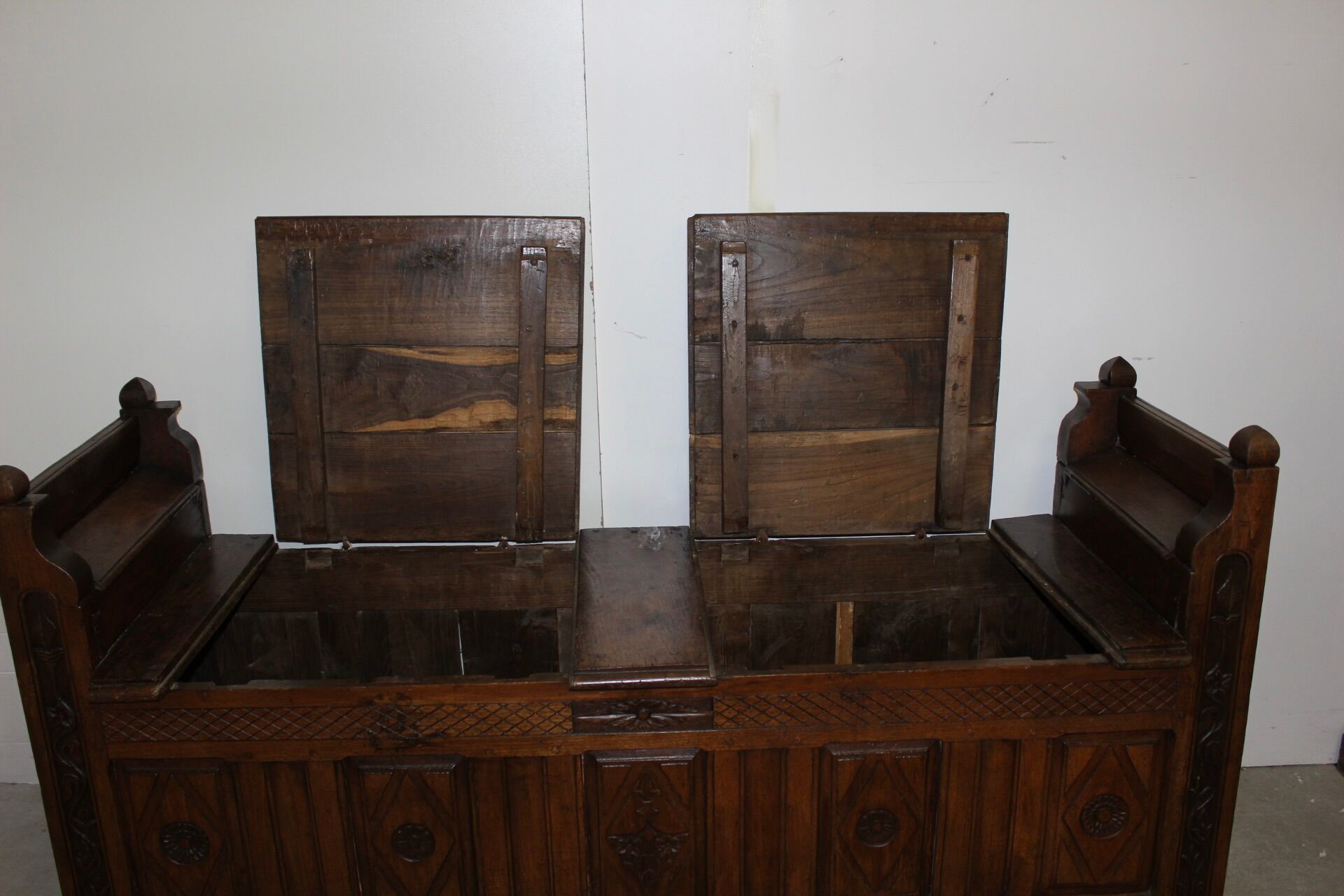 Banc coffre en chêne XVIIIe
