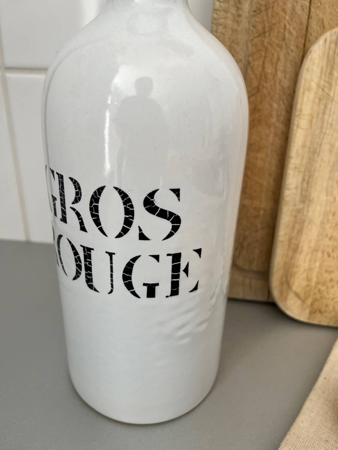 “Big red” ceramic bottle Charolles