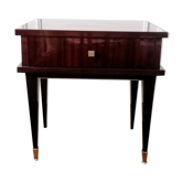 Bedside in lacquered mahogany 1950s, Baguès style