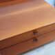 Pair of Stildomus walnut bedside tables with wheels 1970s