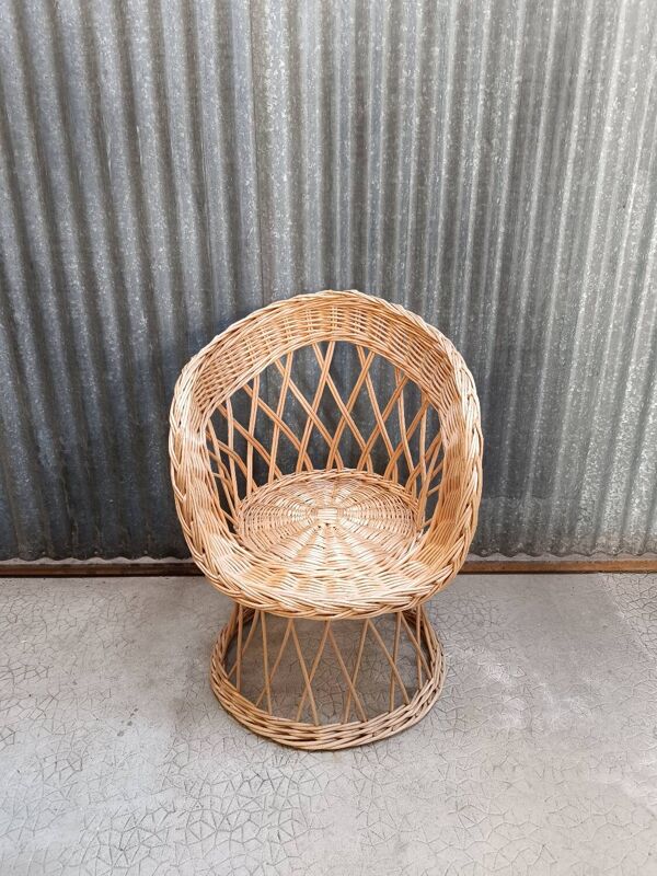 Fauteuil en osier rotin adulte
