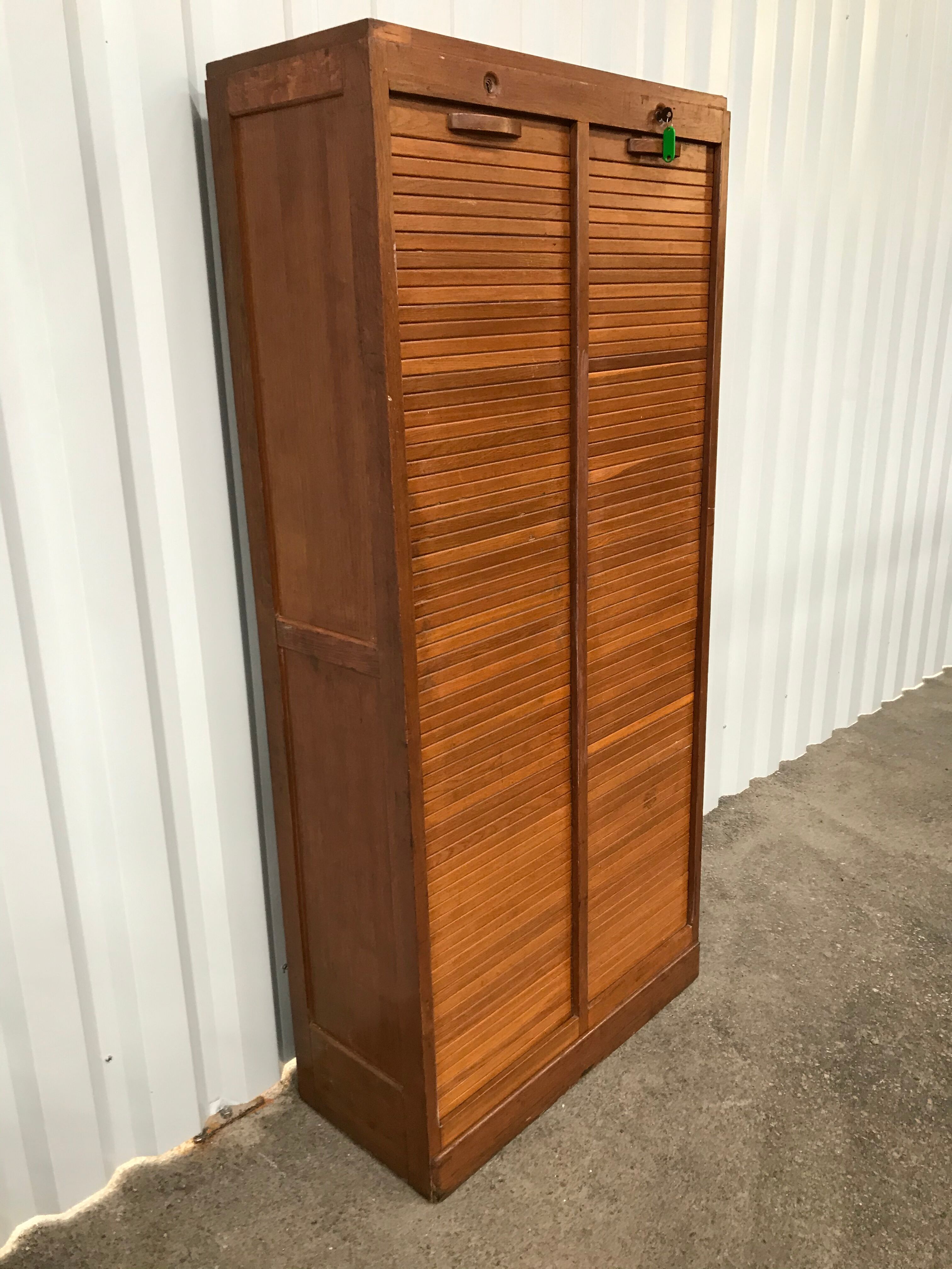Oak notary curtain cabinet 1950