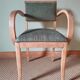 Fauteuil bridge art deco bouclette verte