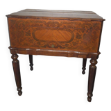 Marquetry silverware cabinet