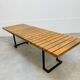1950s coffee table in the style of Alain Richard, wood and metal.