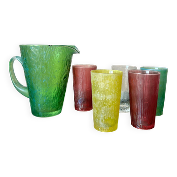 Carafe et verre années 70