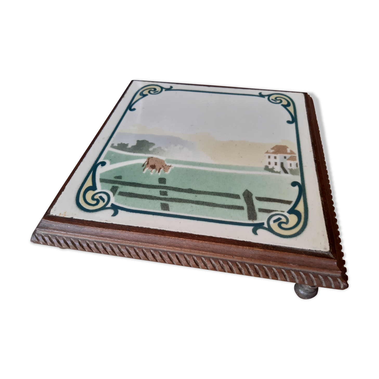Wooden and ceramic underside 50s