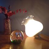 Lampe baladeuse opaline blanche, rétro chic