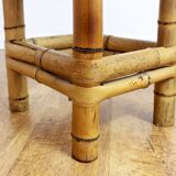 Set of 2 stools in bamboo 1970