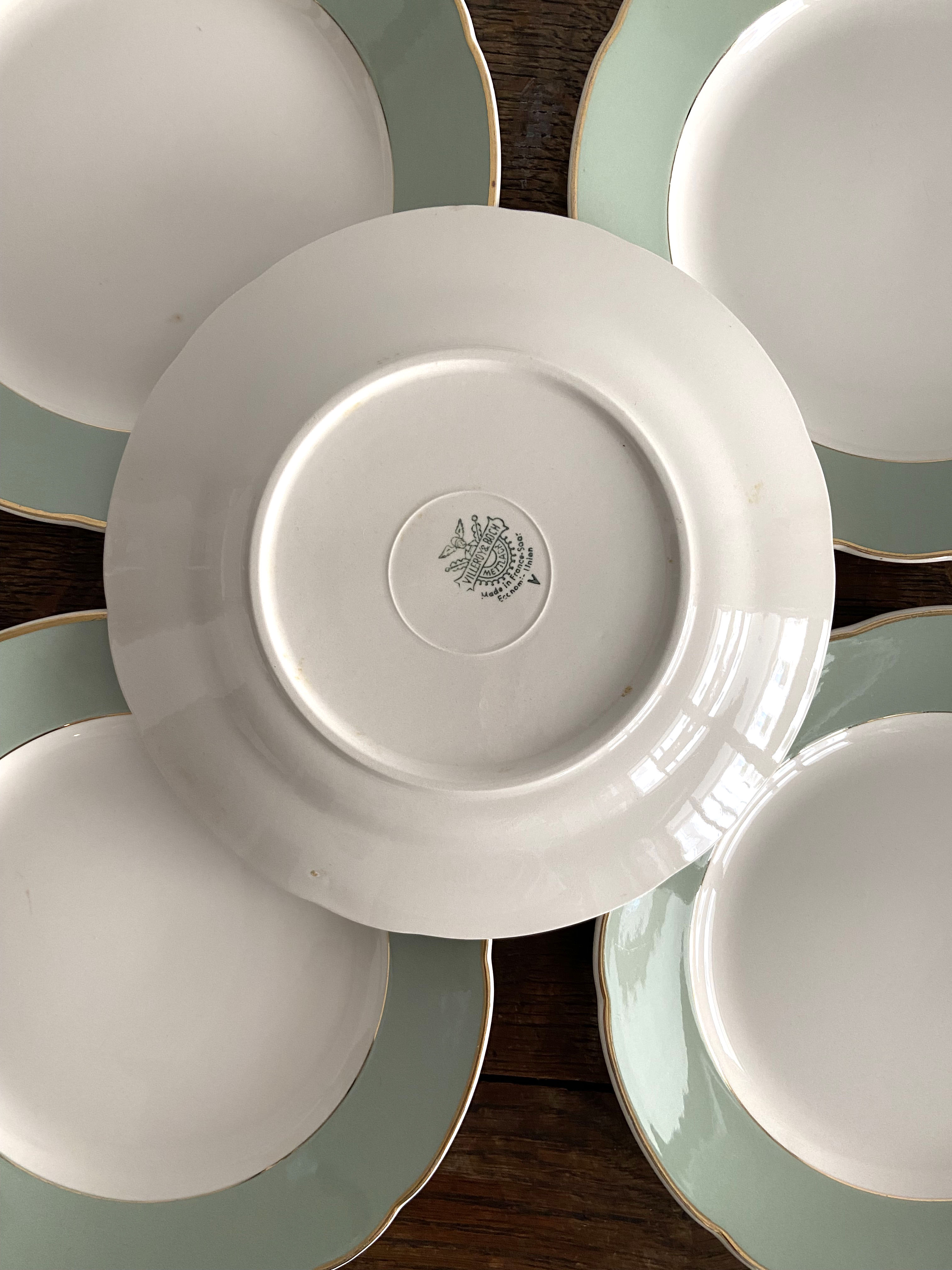 Set of 6 flat plates Villeroy & Boch