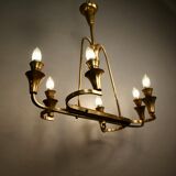 Lustre en laiton à 6 feux