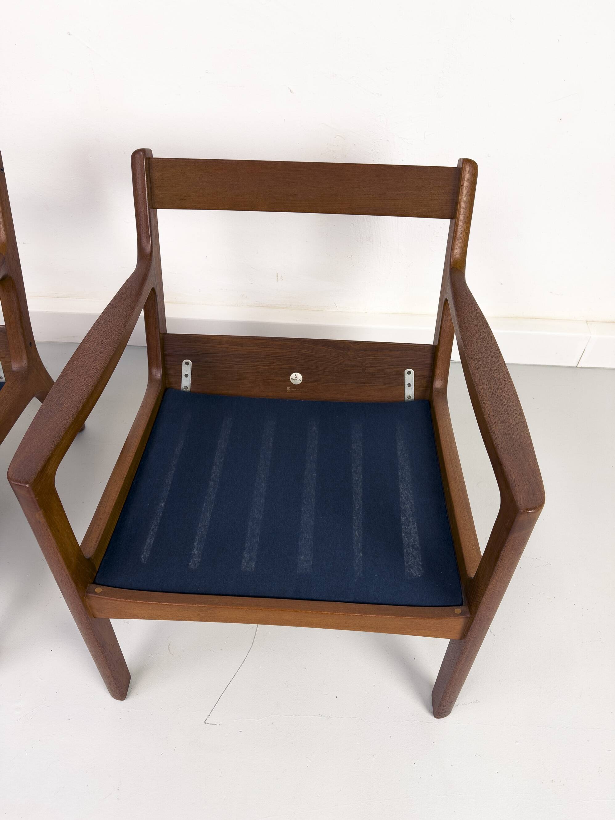 Fauteuils Senator en Teck et Laine par Ole Wanscher pour France & Søn, 1960s