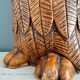 Vintage carved wooden umbrella stand