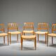 Chaises de salle à manger modèle 83 en teck par Niels Otto Møller pour J.L. Møllers, années 1960, lot de 6